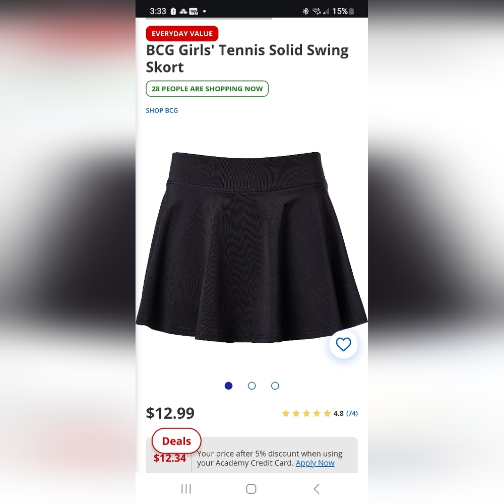 Girl tennis skort ( 8 skorts, multiple colors)